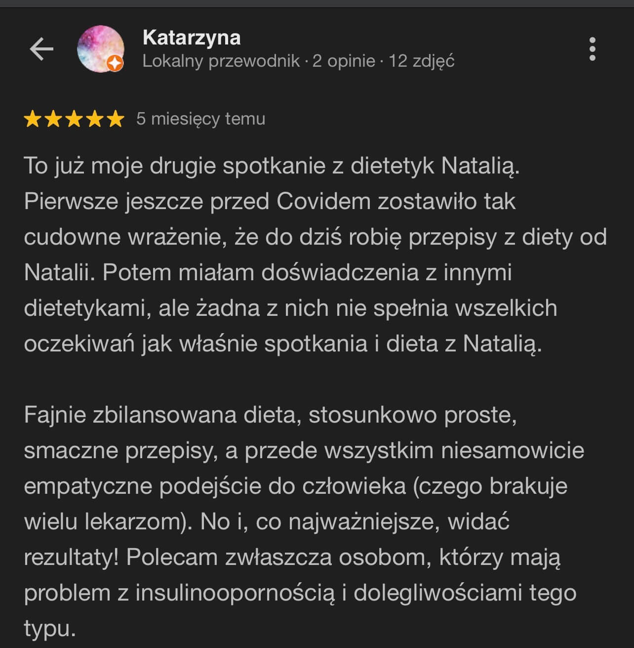 Opinia pacjentki