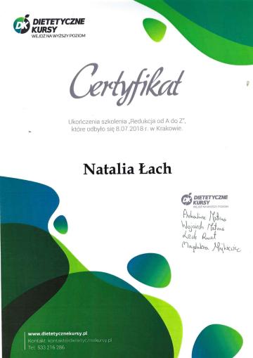 Certyfikat - Redukcja od A do Z